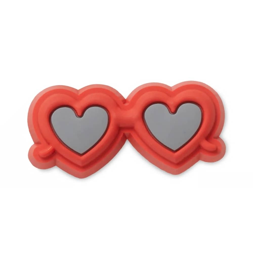 Crocs Jibbitz Red Heart Sunglasses