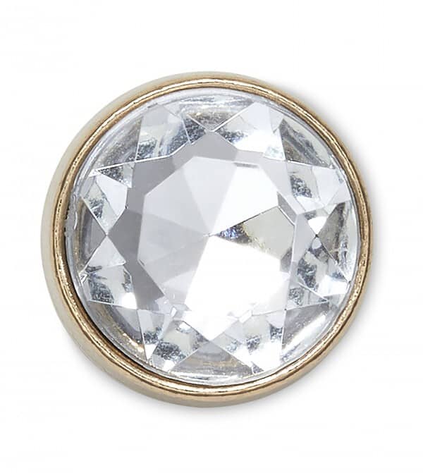 Crocs Jibbitz Gold Clear Gem