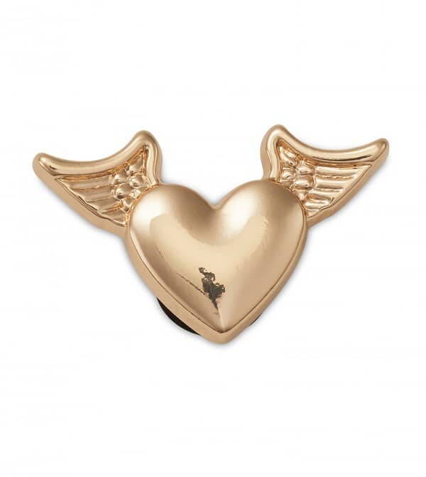 Crocs Jibbitz Gold Heart With Wings