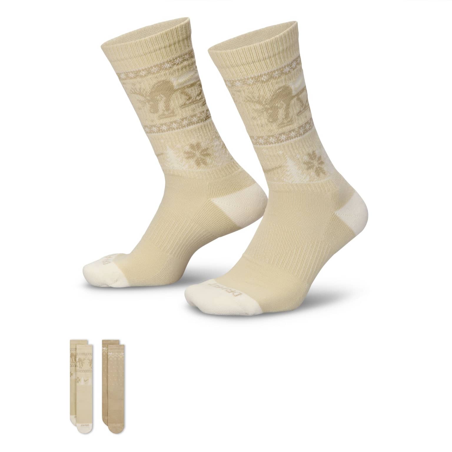 Nike Everyday Plus Cushioned Winter Wonderland Crew Socks (2 Pairs)