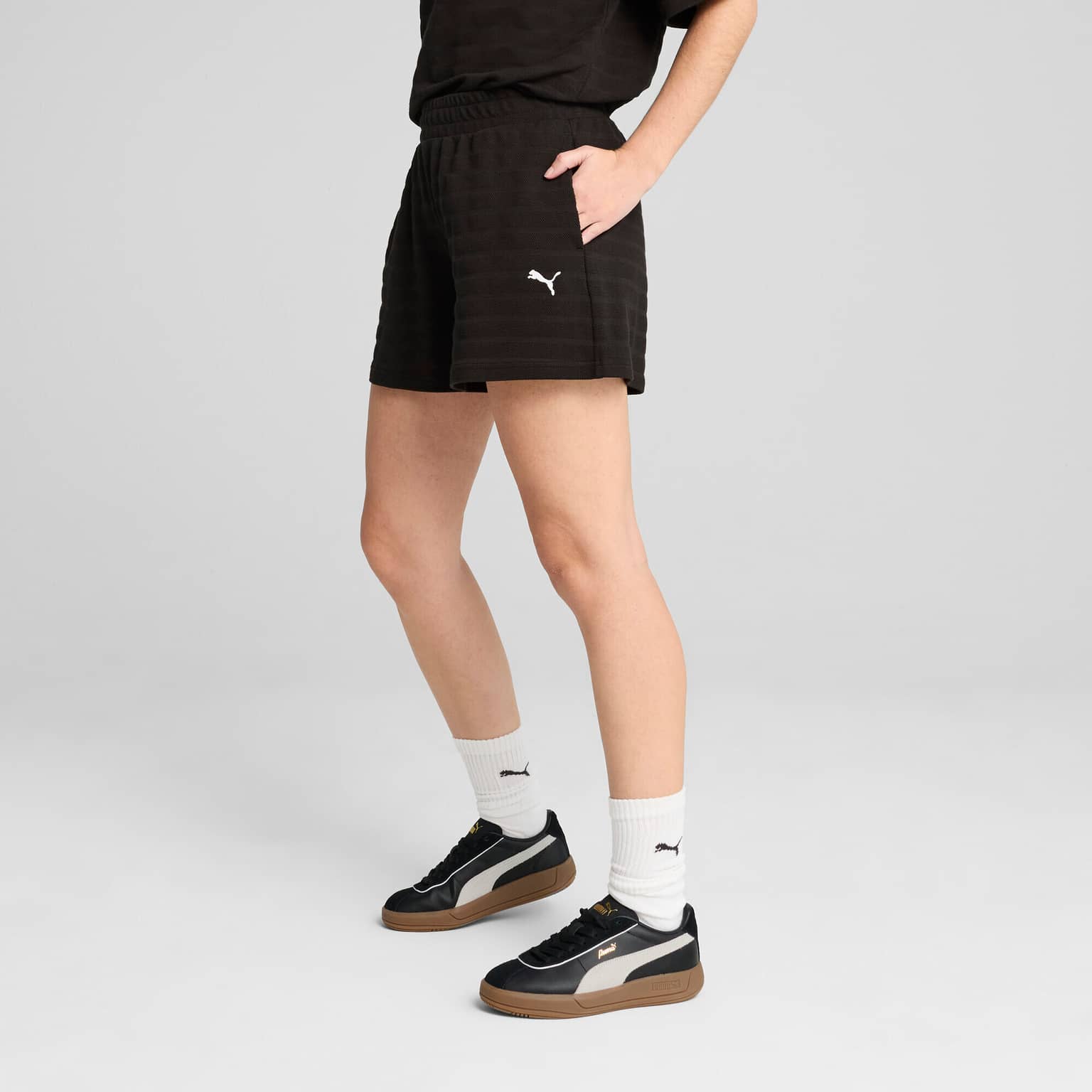 Puma Ess Elevated High-Rise Structured Shorts 5"