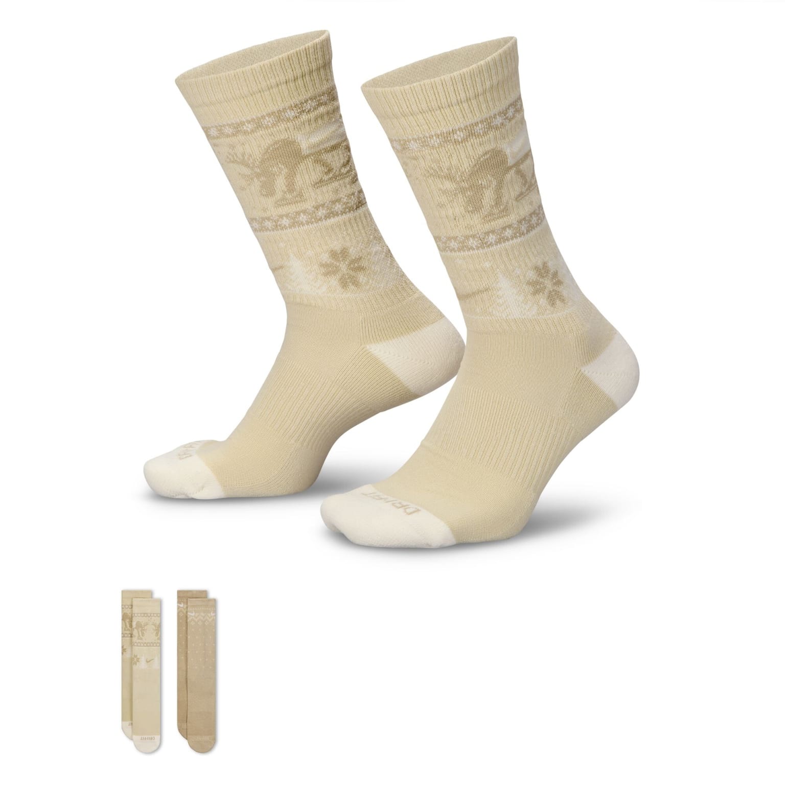 Nike Everyday Plus Cushioned Winter Wonderland Crew Socks (2 Pairs)